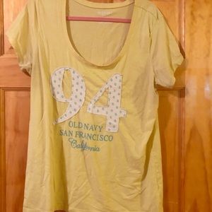Yellow graphic tee